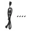 Wentylator obudowy DeepCool FL12 120 mm, PWM, 500–2150 RPM, 55 CFM, 2.82 mmH2O, FDB, multi-LED, czarny