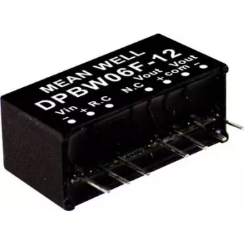 Zasilacz AC/DC MEAN WELL DPBW06G-15, wejście 18–75 V, wyjście 15 V, 6 W