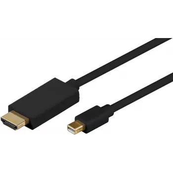 Microconnect MDPHDMI5B adapter kablowya wideo 5 m Mini DisplayPort HDMI Typ A (Standardowy) Czarny