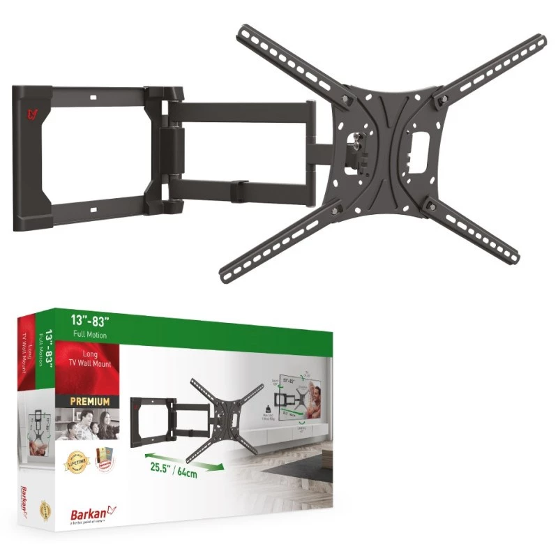 Uchwyt do telewizora Barkan Mounting Systems 4400 50 kg 2,03 m Czarny