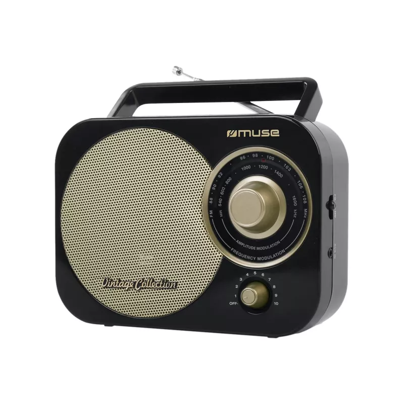 Muse | M-055RB | AUX wejście | Czarno-złoty | Radio przenośne