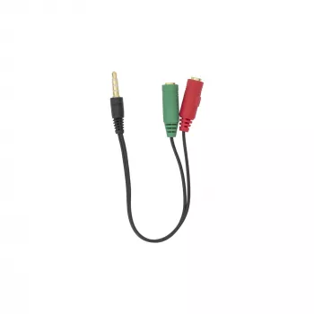 Kabel audio SBOX 35M-2X35F 0,2 m 3,5 mm 2 x 3,5 mm czarny
