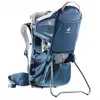 Plecak do noszenia dziecka DEUTER Kid Comfort Active — niebieski, poliamid, do 22 kg, daszek przeciwsłoneczny, podnóżek, VariQuick, Lite Air