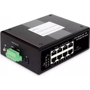 Przełącznik sieciowy PoE Gigabit Ethernet 7 portów Digitus, przemysłowy, niezarządzalny, 1 port PD