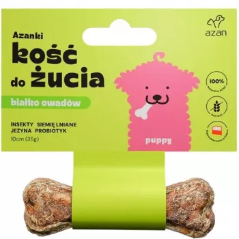 Brit AZANKI kość dla szczeniąt z owadami i probiotykiem, przysmak dla psów, 10 cm