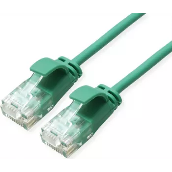ROLINE GREEN UTP kabel krosowy Cat.6A (klasa EA), LSOH, cienki, zielony, 0,15 m (21.44.3930)