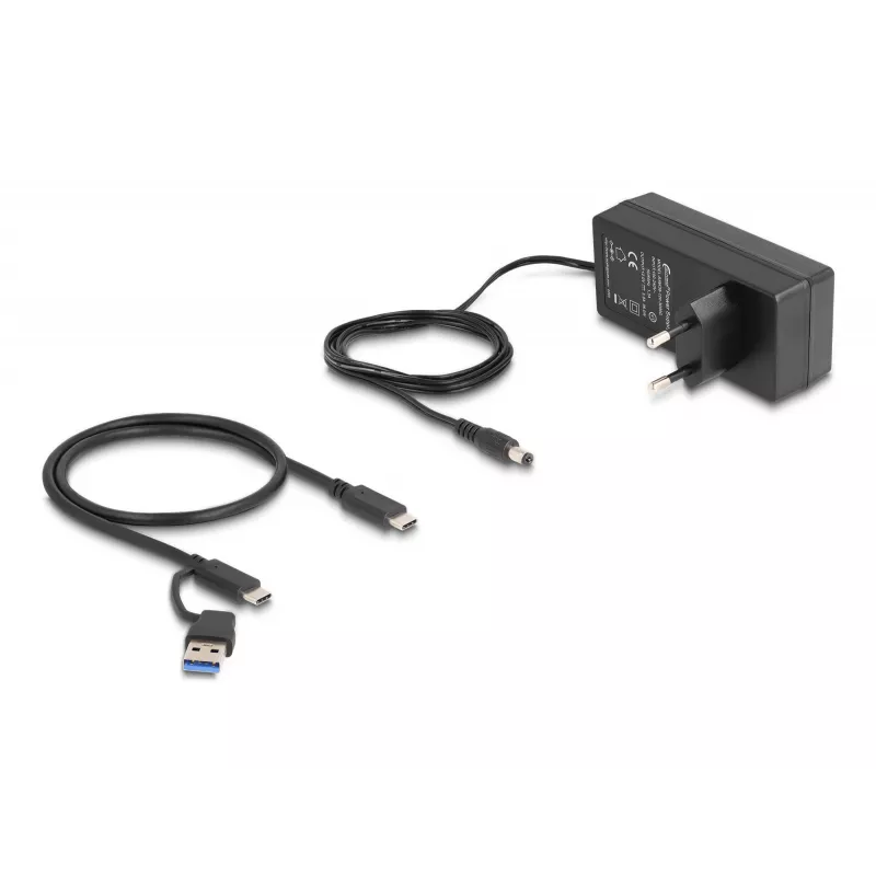 Koncentrator USB Delock 64248 5 Gb/s 2 x Typ-A 2 x Typ-C 1 port szybkiego ładowania