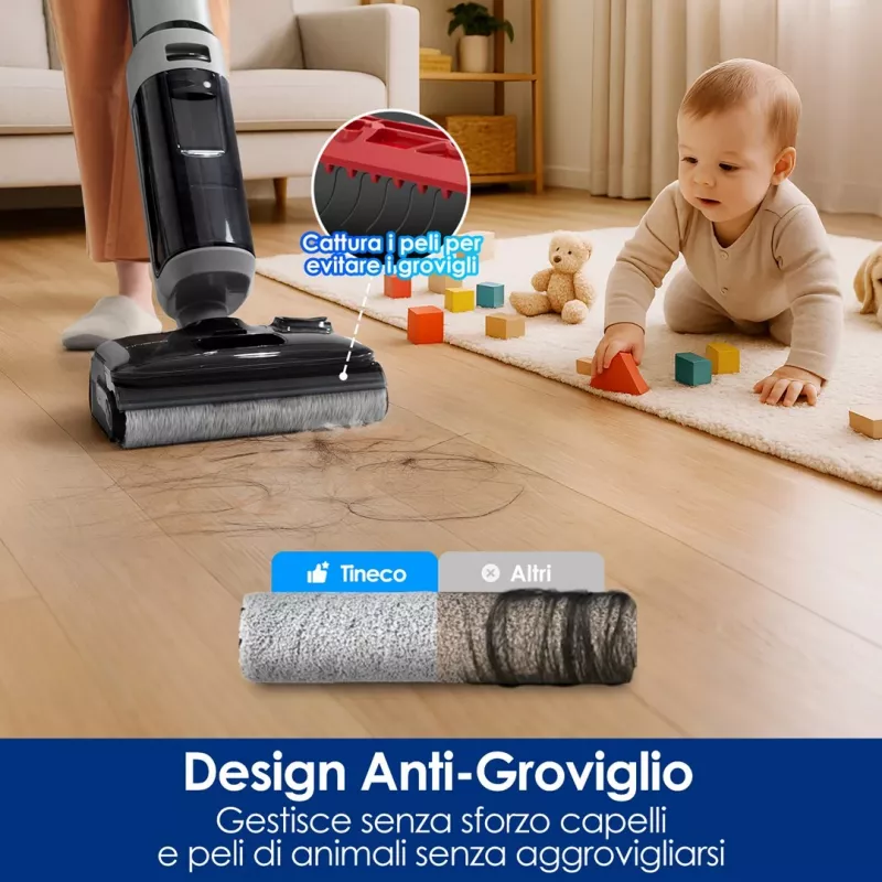 Bezprzewodowy odkurzacz podłogowy Tineco Floor One i5 Stretch Plus – lekka, mop do mycia na mokro i sucho
