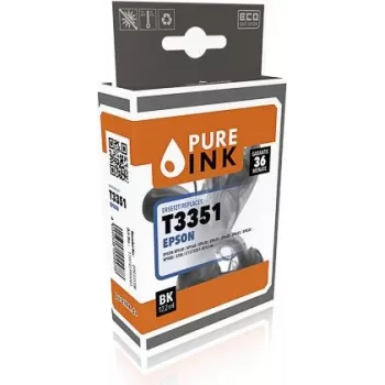 PURE INK EPST3351BK PI EPSON T3351 XP Tinte black HC rebuilt 530Seiten Chip 12.2ml - Kompatibel - Schwarz