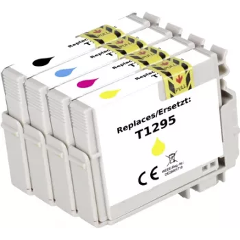 Renkforce zestaw tuszów zamiennik Epson T1295 (C13T129540) kompatybilny Czarny, Cyjan, magenta, Żółty RF-I-T1291-4BKCMY4PK RF-5718864 (RF-5718864)