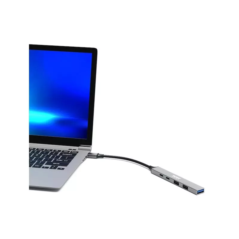 USB Hub Port Designs 900163 Type-C 5000 Mbit/s Srebrny