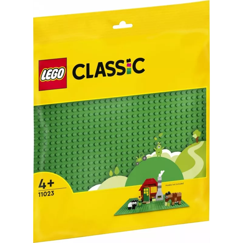 LEGO 11023 Classic Zielona Podstawa Kwadrat 32x32 Kołki Budowlana Trawiasta Podstawa do Budowania i Eksponowania Zestaw Pojedynczy