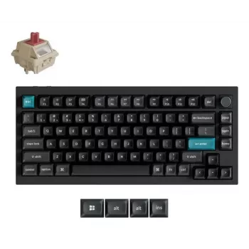 Mechaniczna klawiatura Keychron Q1 Ultra 8K — układ 75%, USB + RF Wireless + Bluetooth, RGB, czarna