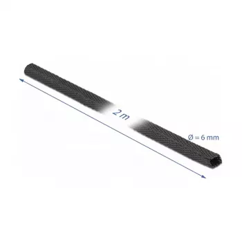 Rura termokurczliwa DeLOCK 20791 2 m x 6 mm czarna
