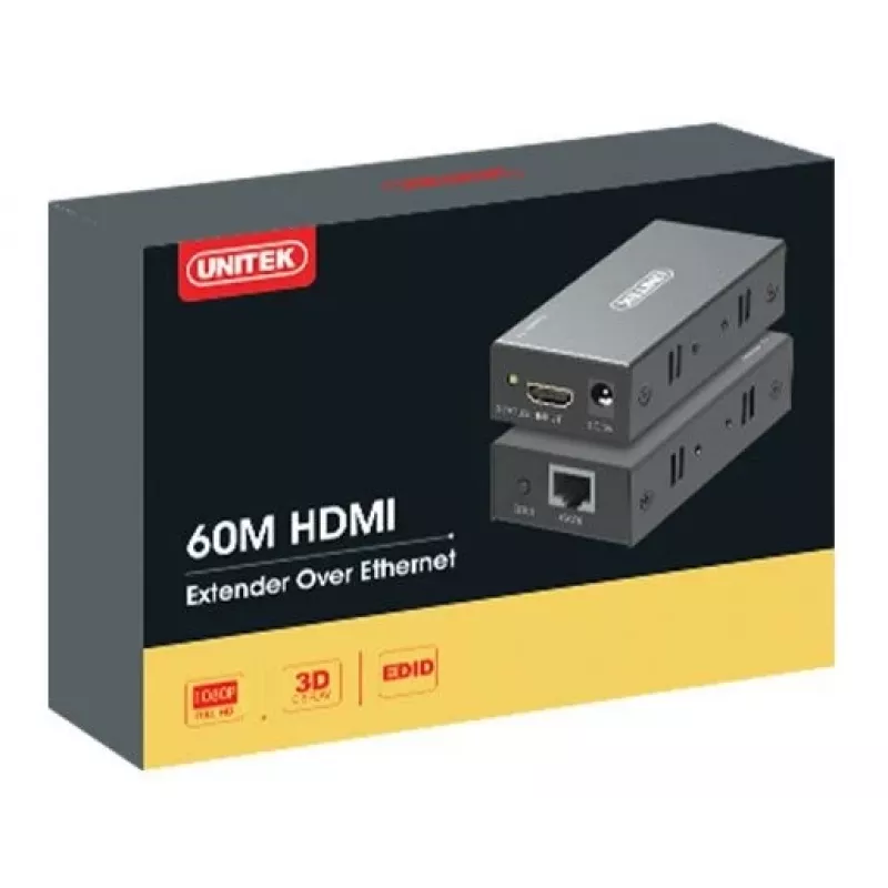 Unitek Extender HDMI przez Ethernet, 60M, V100A