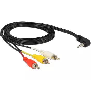 Adapter kabla wideo DeLOCK 84504 1,5 m 3,5 mm 3 x RCA czarny