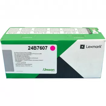 Kaseta z tonerem Lexmark 24B7607 magenta, oryginalna, wydajność 12 000 stron, 1 szt.