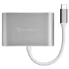 Zewnętrzny adapter wideo SILVERSTONE EP16 USB-C 3.1 z wyjściami HDMI i VGA