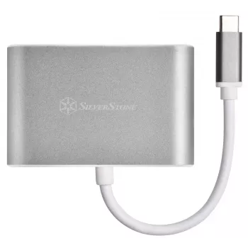 Zewnętrzny adapter wideo SILVERSTONE EP16 USB-C 3.1 z wyjściami HDMI i VGA