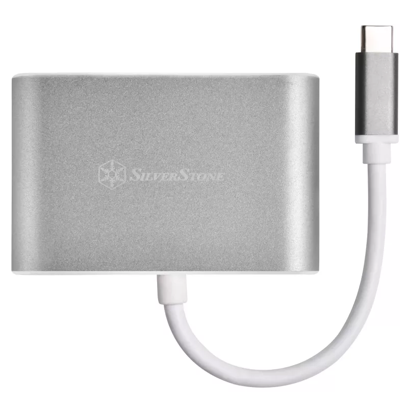Zewnętrzny adapter wideo SILVERSTONE EP16 USB-C 3.1 z wyjściami HDMI i VGA