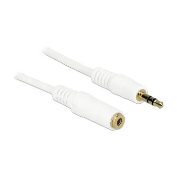 Kabel audio 3,5 mm M-Ż DeLOCK 83763 0,5 m biały