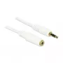 Kabel audio 3,5 mm M-Ż DeLOCK 83763 0,5 m biały