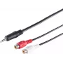 Kabel audio ShiverPeaks 30771-1.5 — stereofoniczny 3,5 mm do 2 RCA (1,5 m)