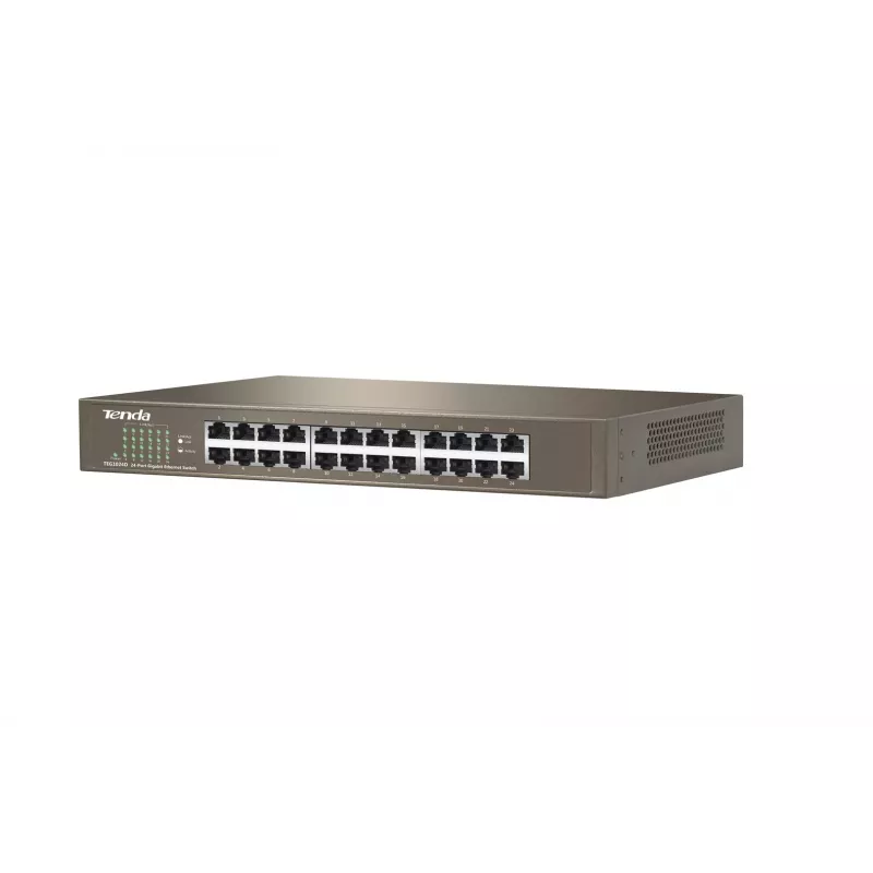 Niezarządzalny przełącznik TENDA TEG1024D 24-portowy Gigabit Ethernet, 48 Gbps, tabela MAC 8000, niebieski