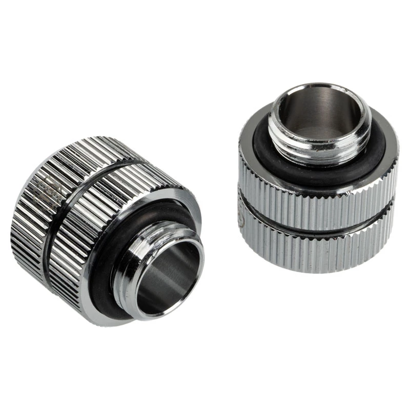Bitspower Touchaqua Link Adapter żeński G1/4 cala AG do Link Tube regulowany 16-22mm - 2 szt., srebrny