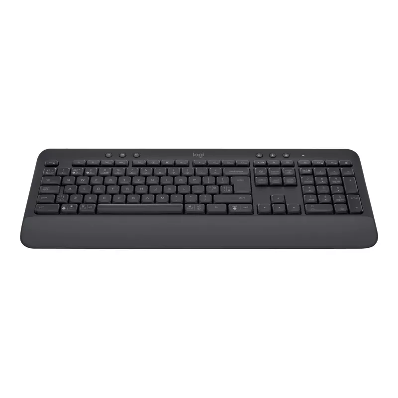 Logitech Signature K650 - Klawiatura - Bezprzewodowa - Bluetooth 5.1 - QWERTZ - Szwedzka - Grafitowa