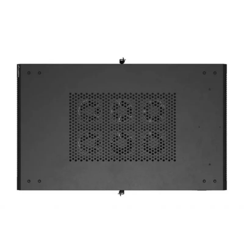 19-calowa szafa rack LANBERG FF01-6022-23B, 22U, 600×1000 mm, czarna, drzwi perforowane