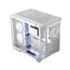 PC case MODECOM Volcano Panorama Midi Tower biały — micro ATX, szkło hartowane, ARGB, USB-C, obsługa GPU 400 mm