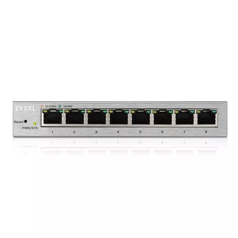 Zyxel GS1200-8 Zarządzany Gigabit Ethernet (10/100/1000) Srebrny