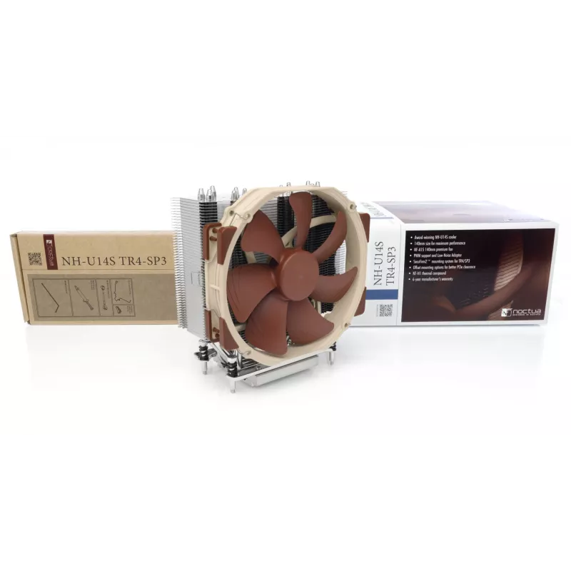 Chłodzenie CPU Noctua NH-U14S TR4-SP3 — wentylator 140 mm, gniazdo TR4/SP3, wysokość 165 mm, 1,03 kg