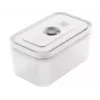 Pojemnik do pakowania próżniowego ZWILLING 36807-007-0, prostokątny plastikowy pojemnik na żywność, 1,1 l i 2,3 l, hermetyczna pokrywka z możliwością blokowania, odłączany, półprzezroczysty biały