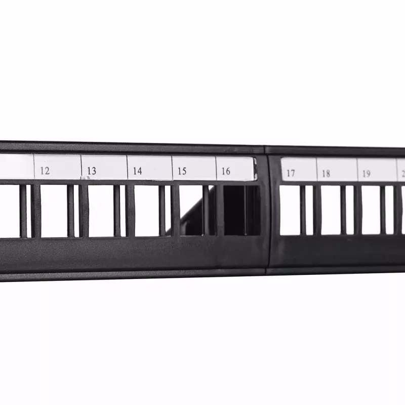 Patch panel 1U LANBERG PPKS-1124-B, 24 porty, 1U, ABS, czarny, 482.6×44.5×154 mm