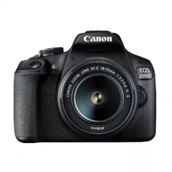 Canon EOS 2000D BK 18-55 IS II EU26 zestaw z lustrzanką 24,1 MP CMOS 6000 x 4000 pikseli Czarny