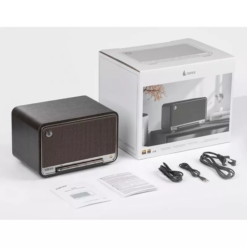 Edifier Głośnik stołowy bezprzewodowy | D32 | 60 W | Bluetooth | Czarny orzech | Połączenie bezprzewodowe