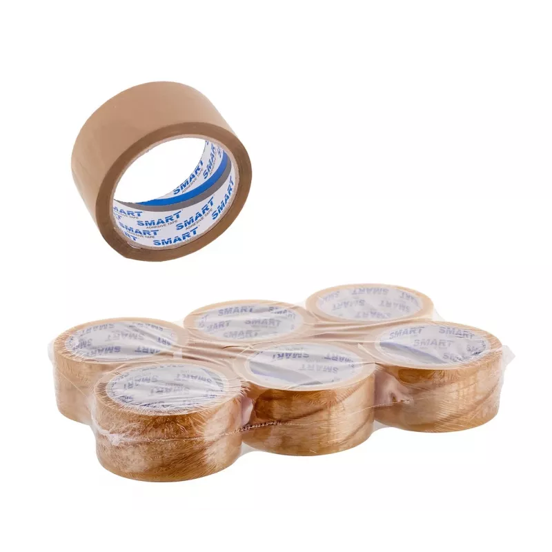Przezroczysta taśma klejąca na bazie rozpuszczalnika BESTPAK 48 mm x 60 m, przezroczysta rolka do uszczelniania i pakowania