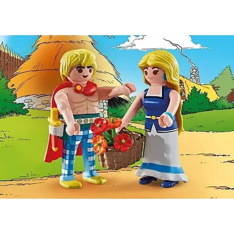 PLAYMOBIL | Asterix | Tragicomix i Falbala | Zakochana para z uniwersum Asteriksa | Zabawka dla dzieci od 5 lat | 71544