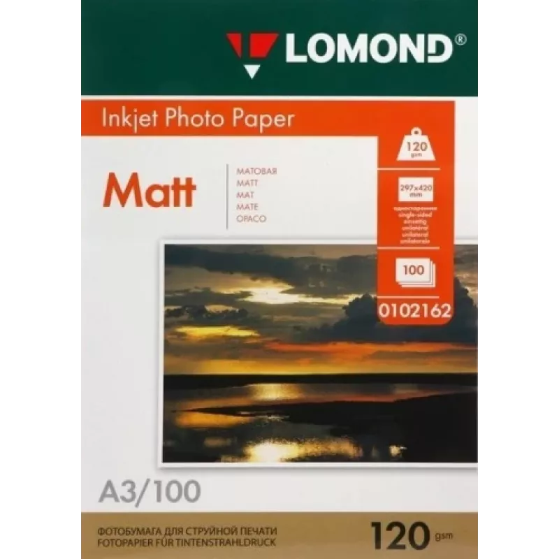 Lomond Photo Inkjet Paper Matte 120 g/m2 A3, 100 arkuszy