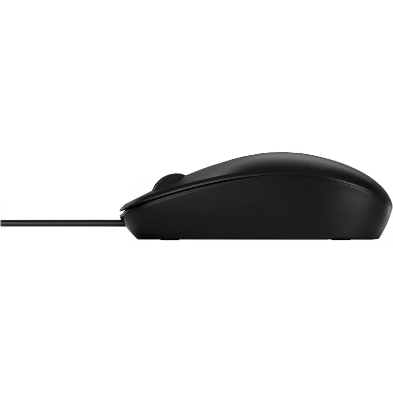 Mysz przewodowa HP 125, oburęczna, optyczna, USB Type-A, czarna