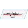 Klocki konstrukcyjne Cobi HMS Belfast model w skali 1:300 COBI-4844, zestaw do zbudowania historycznego lekkiego krążownika Royal Navy do ekspozycji