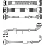 Zestaw kabli SAS/SATA do przedniego ekspandera backplane dla obudowy 3,5/2,5 cala ThinkSystem SR650 V3 4X97A87505