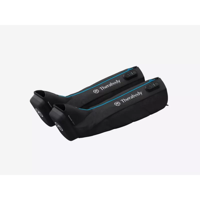 Masażer do nóg Therabody RecoveryAir Czarny — masaż uciskowy, 4 programy, Bluetooth, bateria 240 min