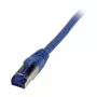Kabel krosowy RJ45 - CAT6A 500 MHz - 0,15 m - niebieski - S-STP (S/FTP) - TPE/LSZH (Superflex) - AWG26 - Synerg