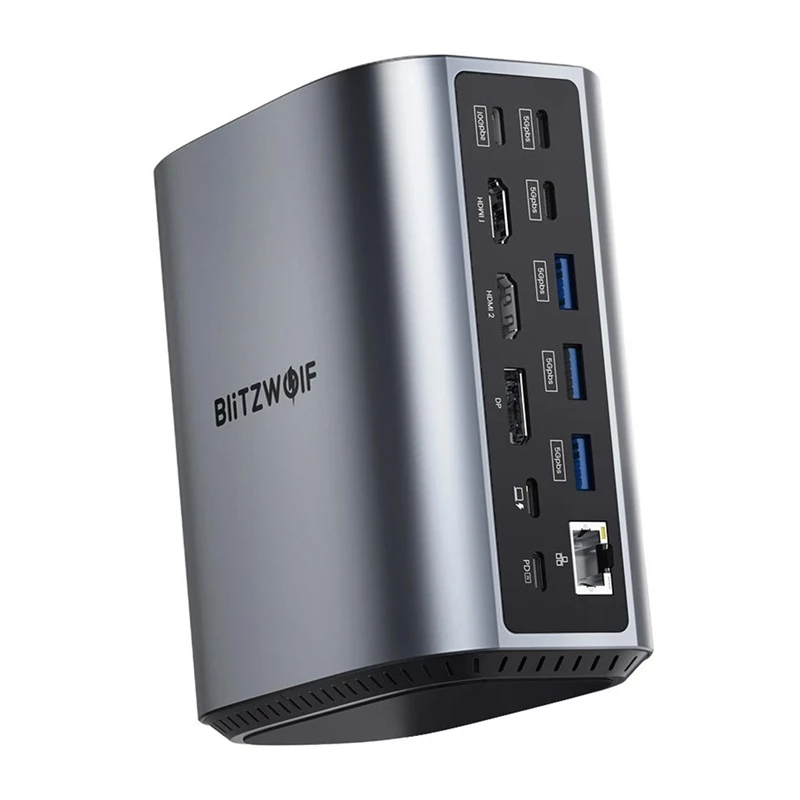 Stacja dokująca BlitzWolf BW-TH15 17w1 — 2x HDMI, DisplayPort, 4x USB-C