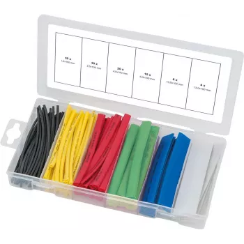 Zestaw rurek termokurczliwych ks tools 970.0540 — 100 sztuk, różnokolorowe rozmiary