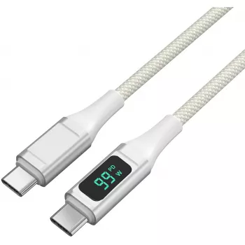 Kabel USB-C na USB-C 4smarts DigitCord 100 W 1,5 m biały