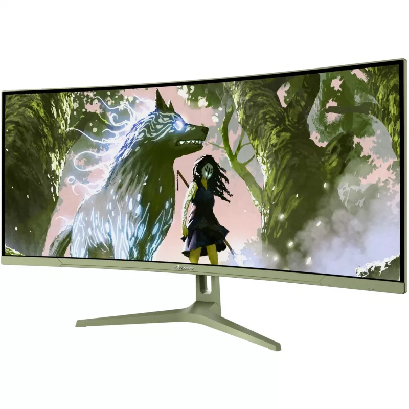 Zakrzywiony monitor komputerowy Arozzi Nova 34 cale (86,4 cm) 3440×1440 21:9 LED 1 ms Zielony